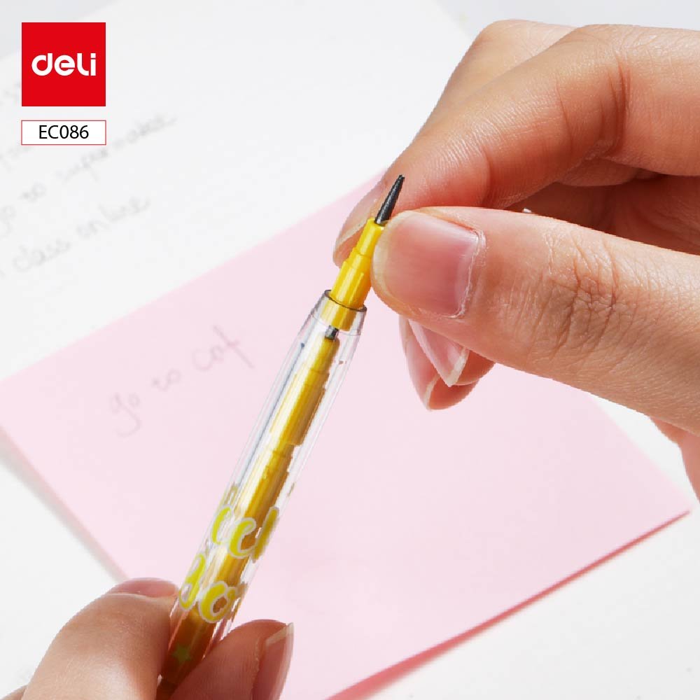 ديلي قلم رصاص دفاش - 11 رأس - 2B - بدن شفاف مطبع - EC086